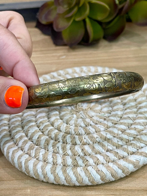 Vintage Handmade Copper Bangle Bracelet
