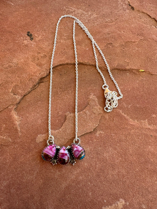 Handmade Pink Dream & Sterling Silver Necklace