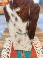 Handmade Sterling Silver & Turquoise Beaded Necklace