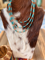 Handcrafted Turquoise & Copper Beaded Necklace