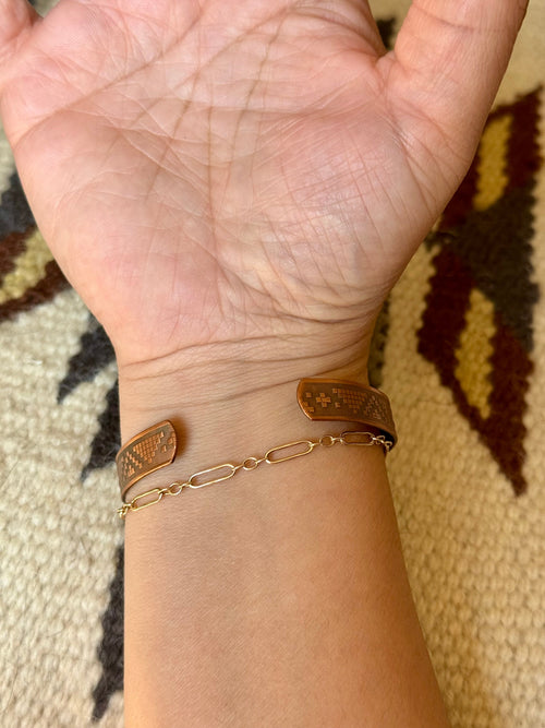 Vintage Handmade Copper Cuff Bracelet