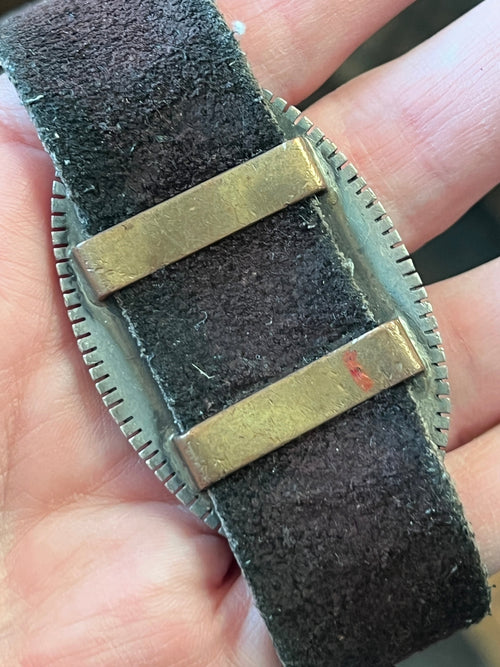 Phenomenal Old Pawn Handcrafted Sterling Silver and Multi Stone Inlay Concho Belt by Ray Jack