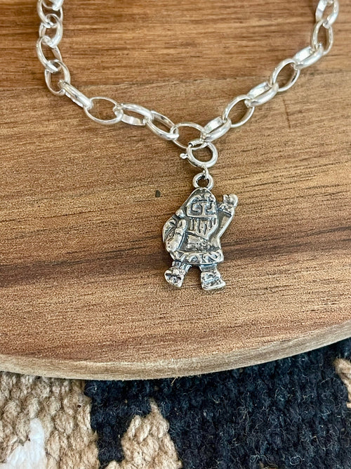 Native Handmade Sterling Silver CHRISTMAS SANTA Charm