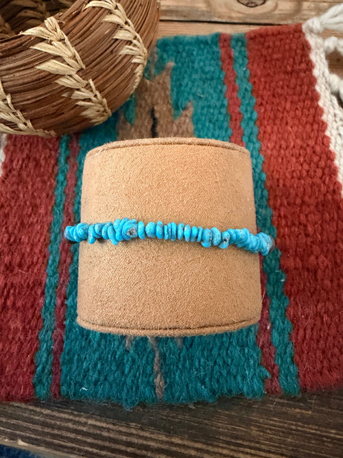 Handcrafted Turquoise & Copper Beaded Bracelet