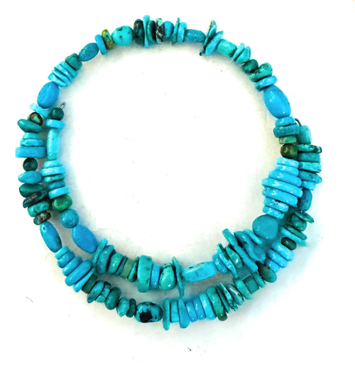 Navajo Turquoise Beaded Wrap Bracelet