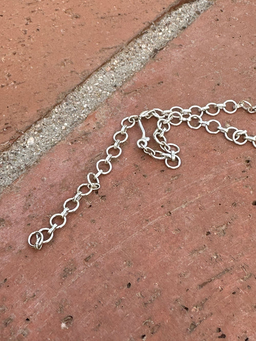 Beautiful Handmade Sterling Silver & Golden Hills Turquoise Drop Necklace