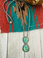 Navajo Sterling Silver & Sonoran Mountain Turquoise Beaded Necklace