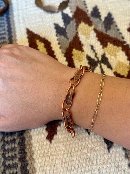 Vintage Handmade Copper Link Bracelet