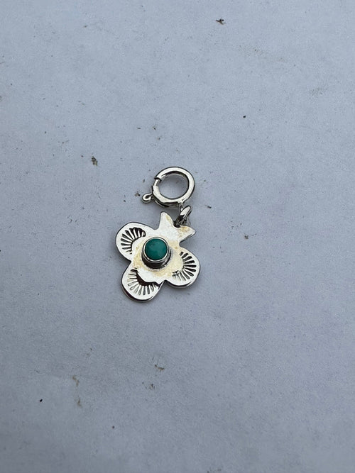 Sterling Silver and Turquoise Mini Cross Charm