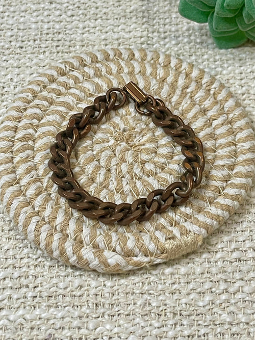Vintage Handmade Copper Chain Bracelet