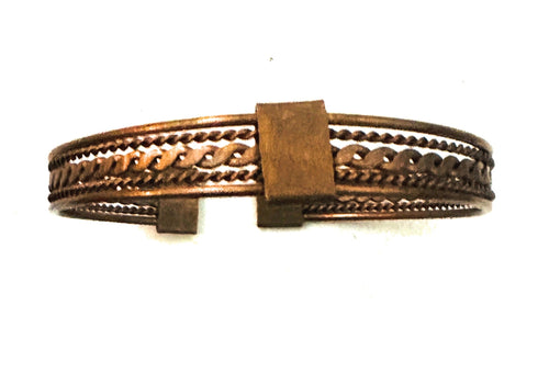 Old Pawn Vintage Navajo Twisted Copper Cuff Bracelet