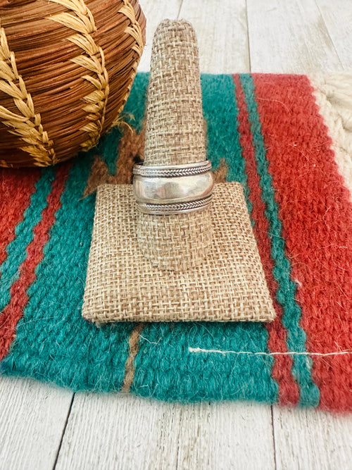 Old Pawn Navajo Sterling Silver Band Ring Size 11.5