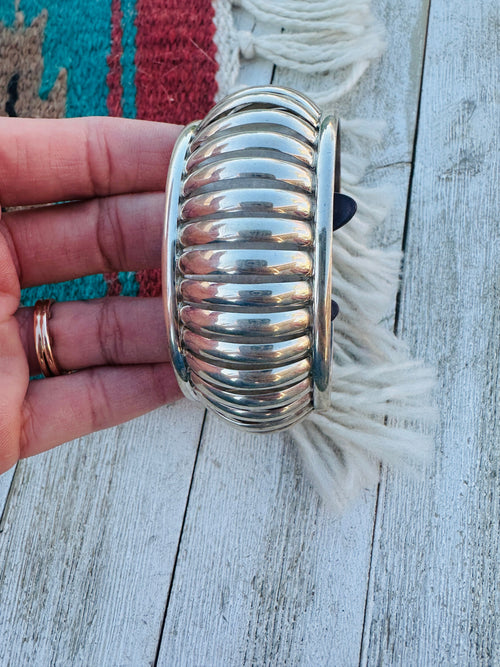 Handcrafted Old Pawn Rolled Sterling Silver Cuff Bracelet