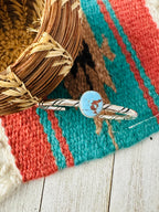 Navajo Sterling Silver & Golden Hills Turquoise Cuff Bracelet