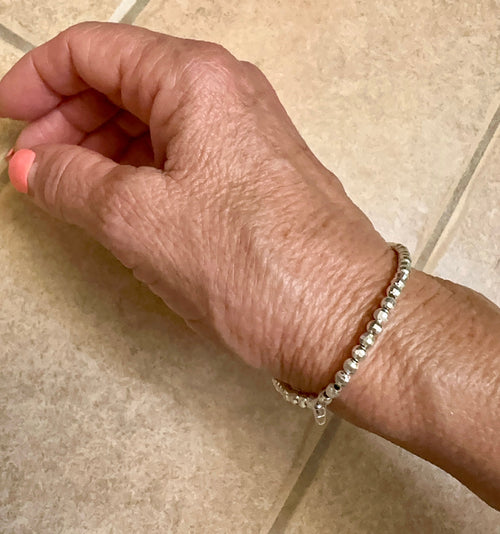 Faceted Beads Stretch Bracelet