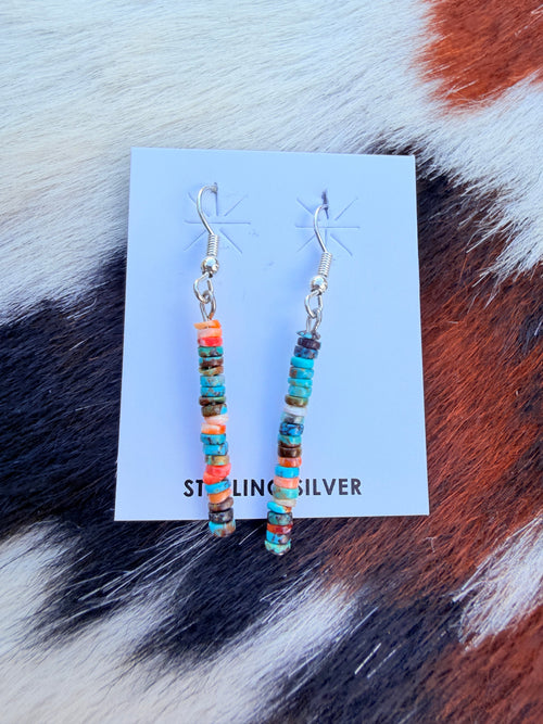 Handcrafted Multi Stone Beaded Dangle Earrings