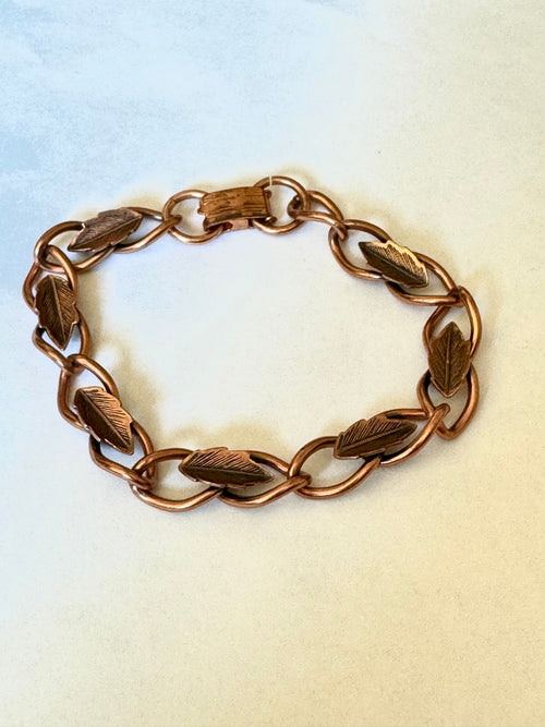 Vintage Handmade Copper Link Bracelet