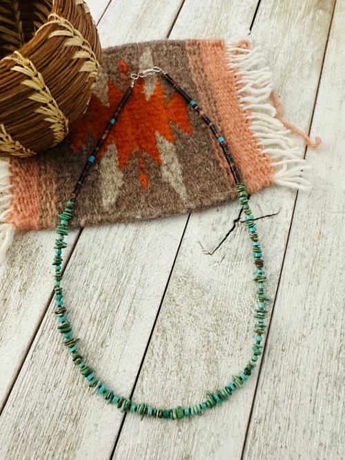Navajo Turquoise & Heishi 18” Beaded Necklace