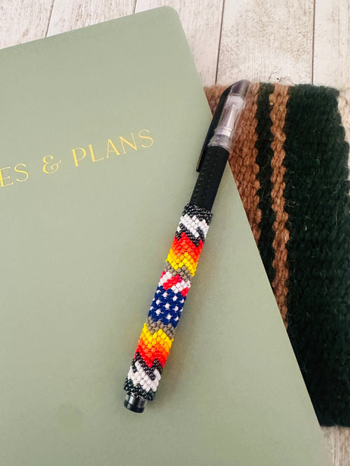 Navajo Made Muticolor Beaded Pen