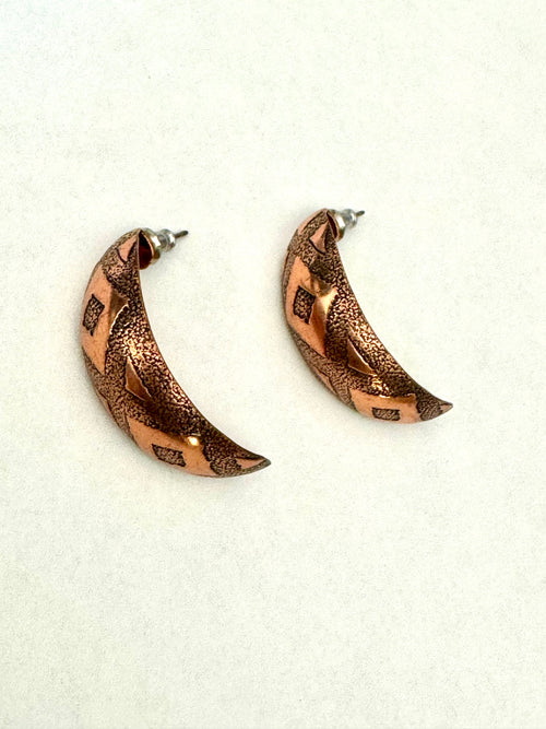 Vintage Handmade Copper Earrings