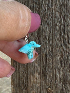 Zuni Hand Carved Turquoise Hummingbird Charm