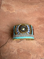 “The Golden Collection” Handmade Beaded Cuff Bracelet
