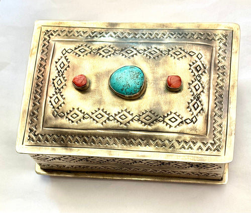 Handmade German Silver Trinket Box