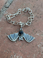 Halloween Collection Sterling Silver & Onyx Bat Charm