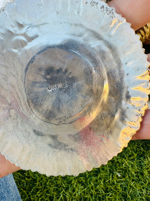 Old Pawn Handcrafted Sterling Silver and Turquoise Cluster Necklace