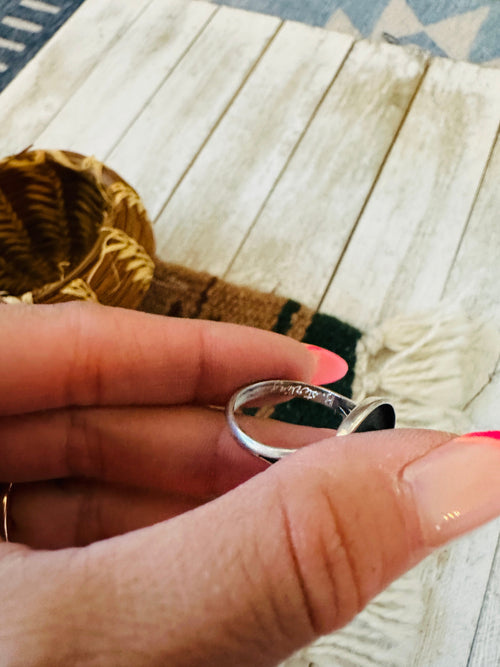 Old Pawn Navajo Sterling Silver & Spiny Ring Size 9.25