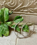 Beaded Hoop Earrings Sterling Silver 2”