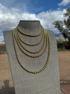 Navajo 14kt Gold Overlay & Sterling Silver Beaded 6mm Necklace
