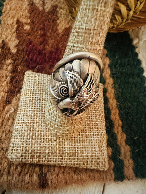 Old Pawn Sterling Silver Eagle Ring Size 9