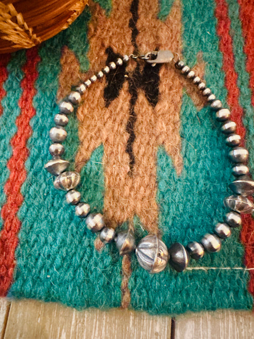 Handcrafted Sterling Silver Beaded Bracelet