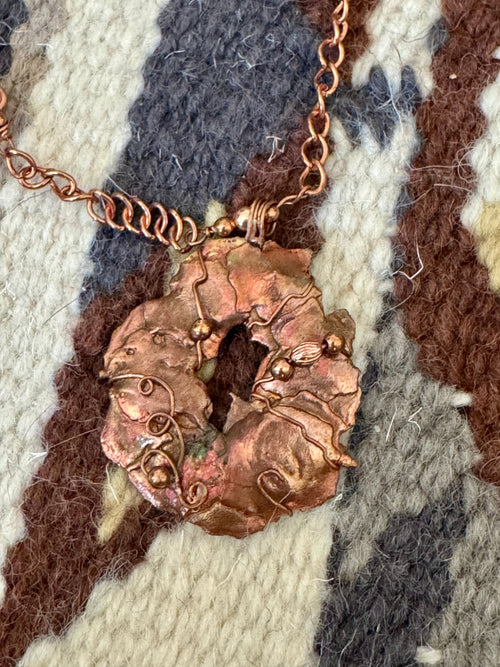 Vintage Handmade Copper Necklace