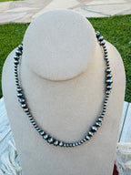 16” Sterling Silver Pearl Beaded Necklace