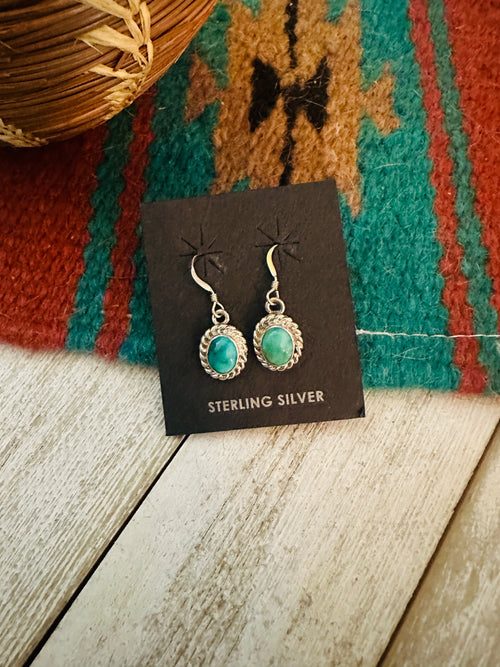 Navajo Turquoise & Sterling Silver Dangle Earrings