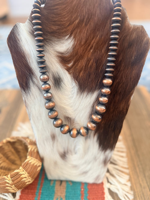 Handcrafted Copper Beaded 20” Necklace