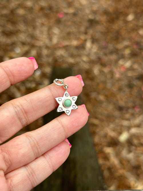 Sterling Silver and Turquoise Mini Star Charm