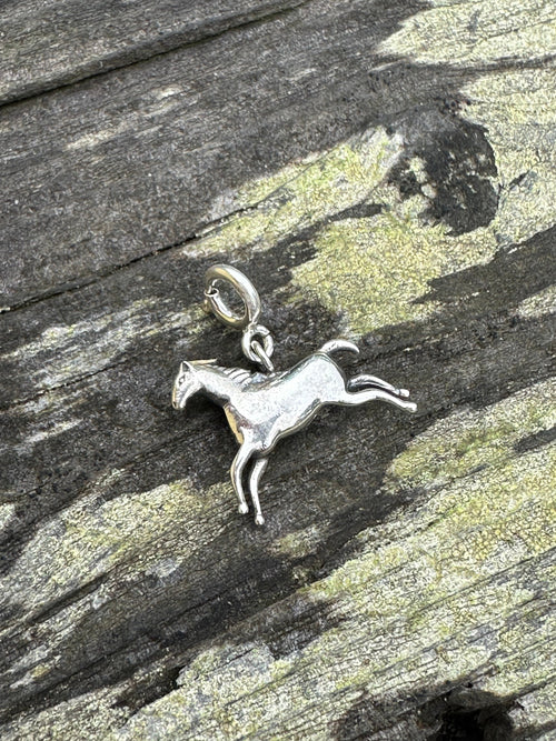 Sterling Silver Galloping Pony Charm