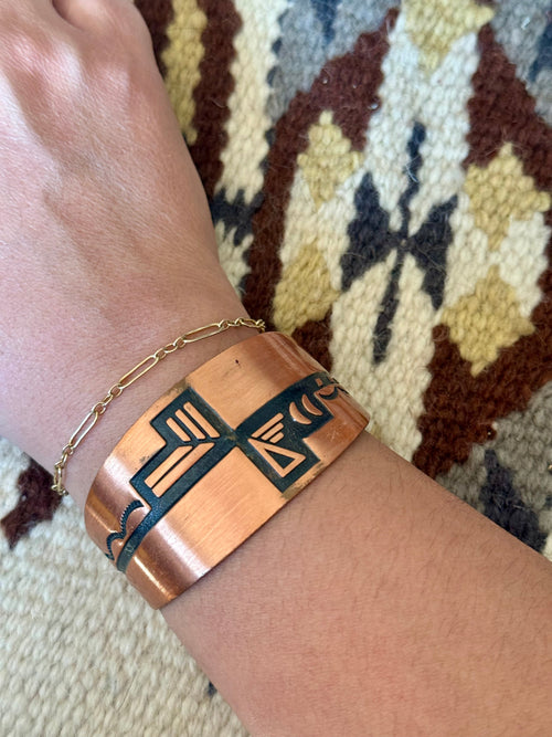 Vintage Handmade Copper Cuff Bracelet