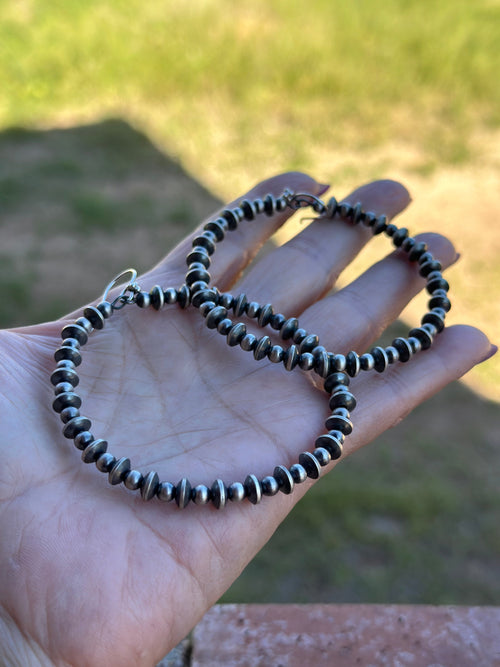 Handmade Sterling Silver Pearl Hoop Earrings