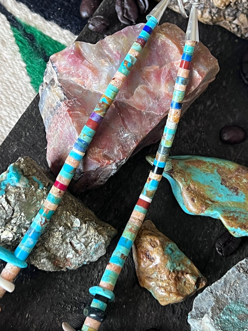 Ronald Chavez Handcrafted Multistone Heishi & Tab Beaded Santo Domingo Necklace