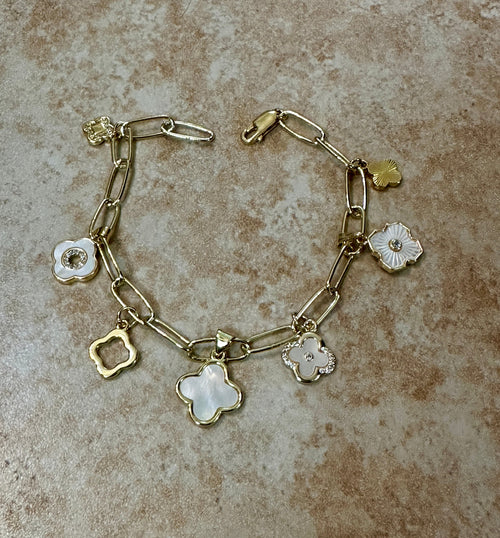 Quatrefoil Charm Bracelet