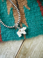 Navajo Hand Carved Blue Mojave Bear Charm