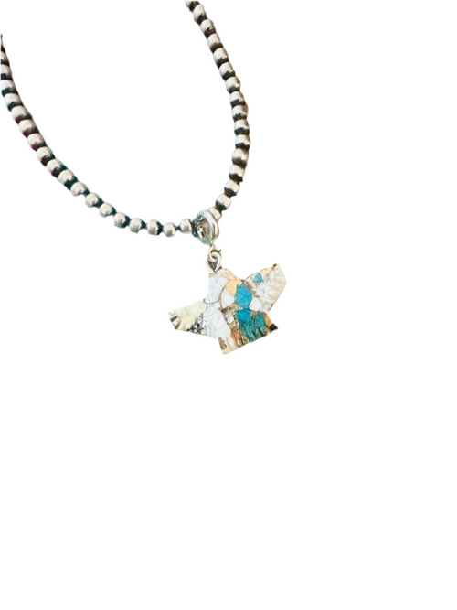 Navajo Hand Carved Blue Mojave Eagle Charm