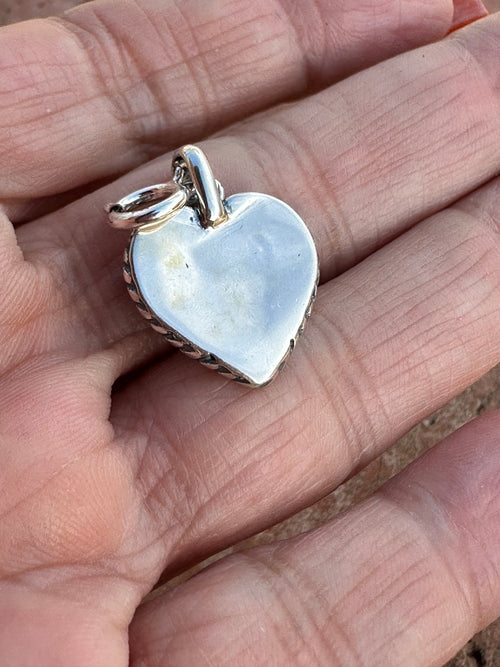 Sterling Silver and Heart  Horseshoe Charm