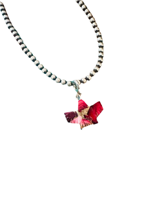 Navajo Hand Carved Rose Dahlia Eagle Charm