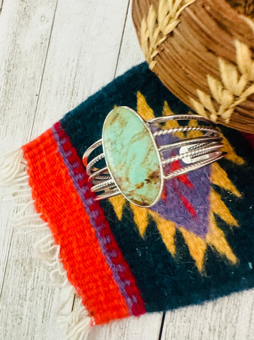 Navajo Royston Turquoise & Sterling Silver Cuff Bracelet