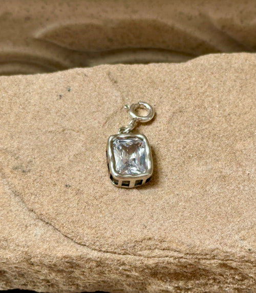 Sterling Silver CZ Charm